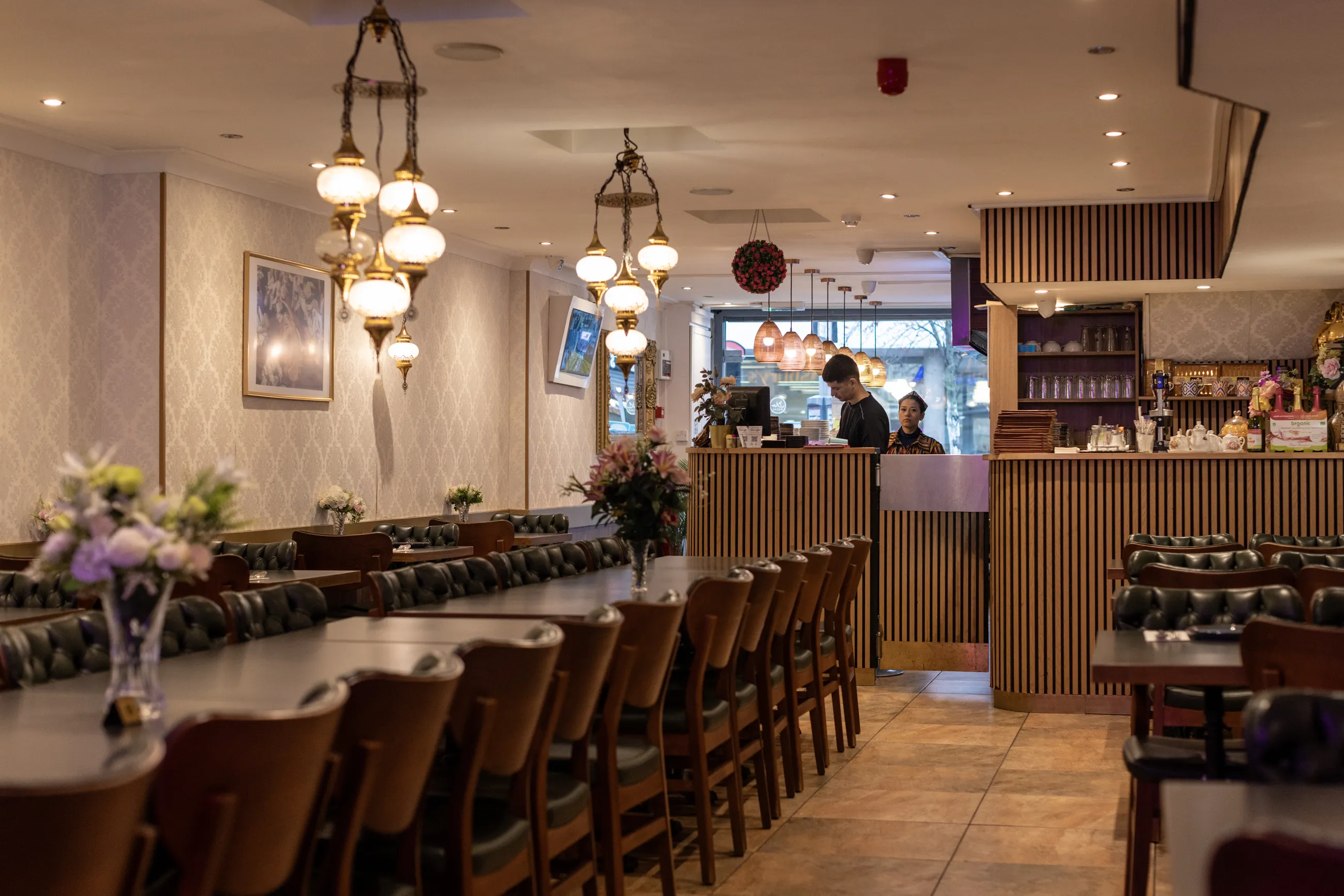 Inside Dilara Ugyhur restaurant 