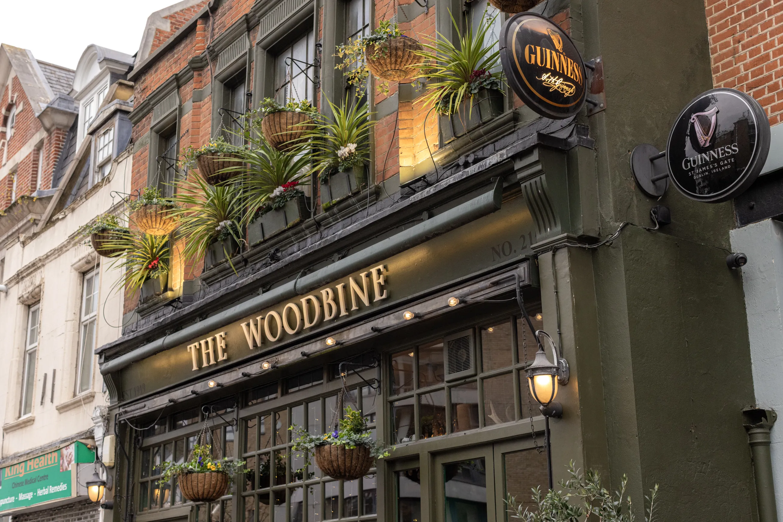 Exterior of The Woodbine on Blackstock Road 
