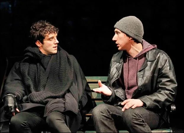 Michael Urie and Adam Driver in Angels in America