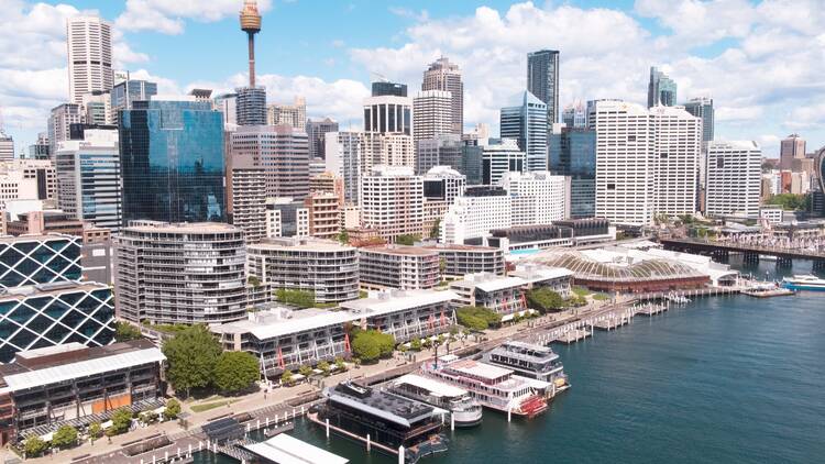 Aerial views of King Street Wharf and Barangaroo. Aerial views of King Street Wharf and Barangaroo.