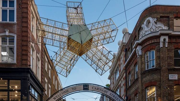 Carnaby Street Christmas lights in London