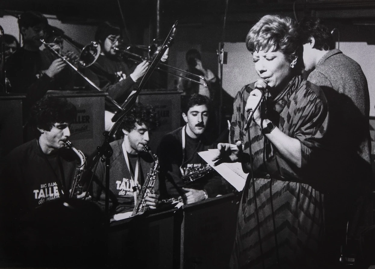 Núria Feliu, (Big Band Taller de Músics) Setmana de Jazz de Barcelona, Els Quatre Gats, Barcelona, 1986