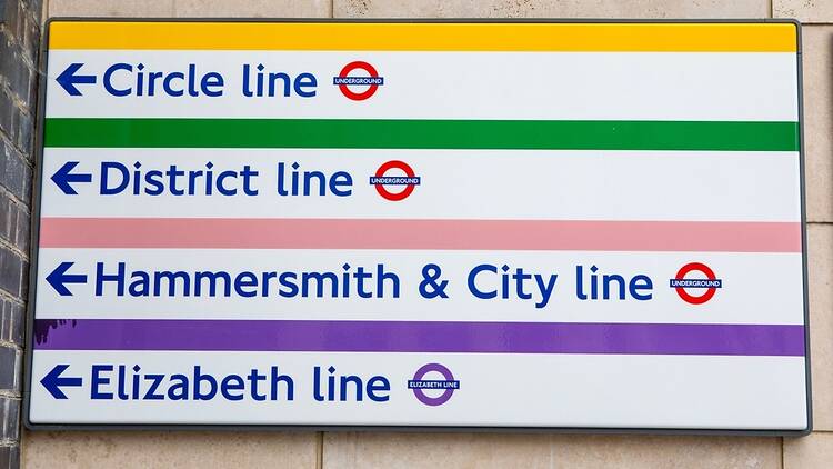 London tube line sign