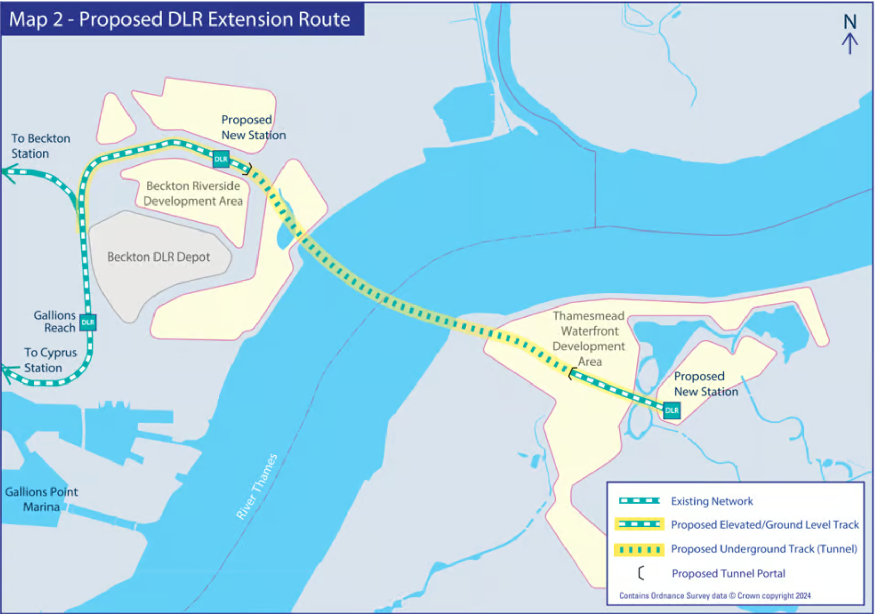 Proposed plans for DLR extension 