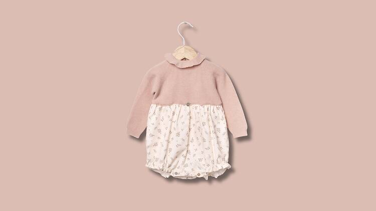 Fofo florido de manga comprida