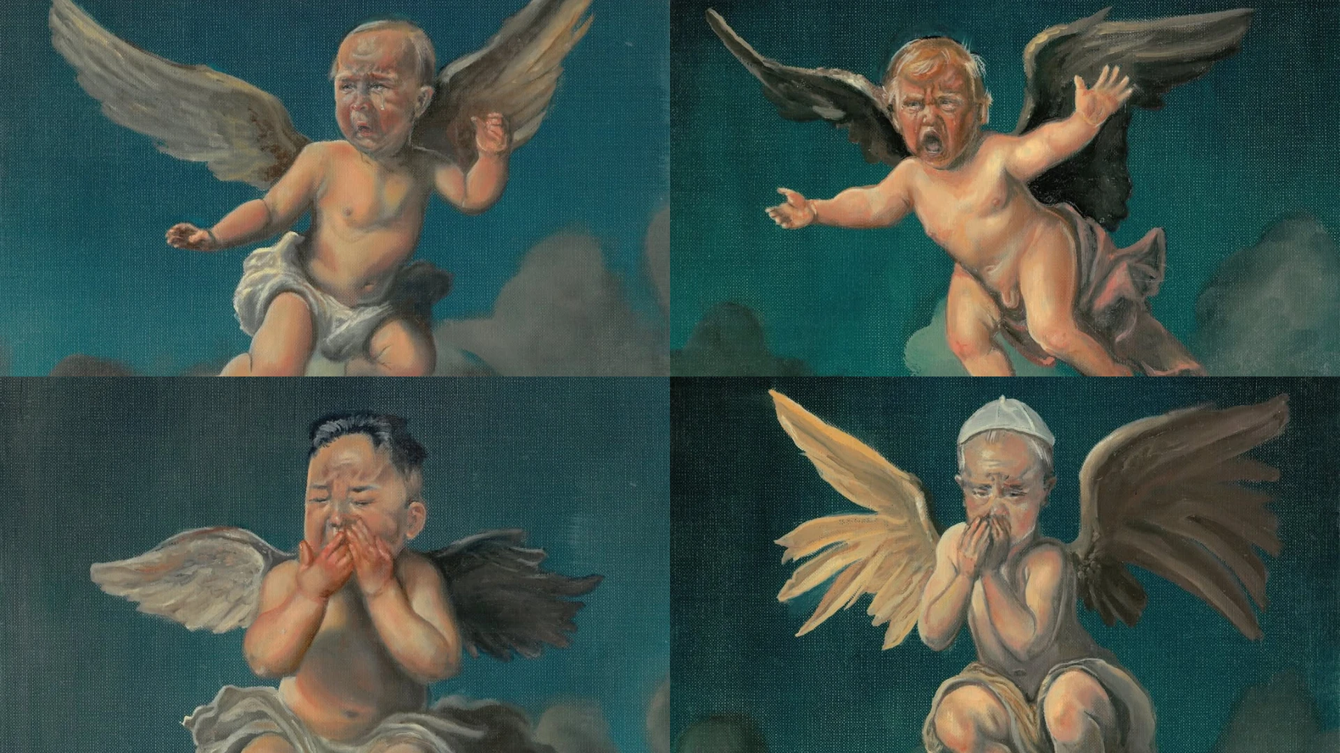 Montaje con las obras de Ilma Gore