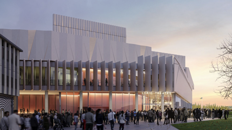 Render of outside of Canberra Lyric Theatre 