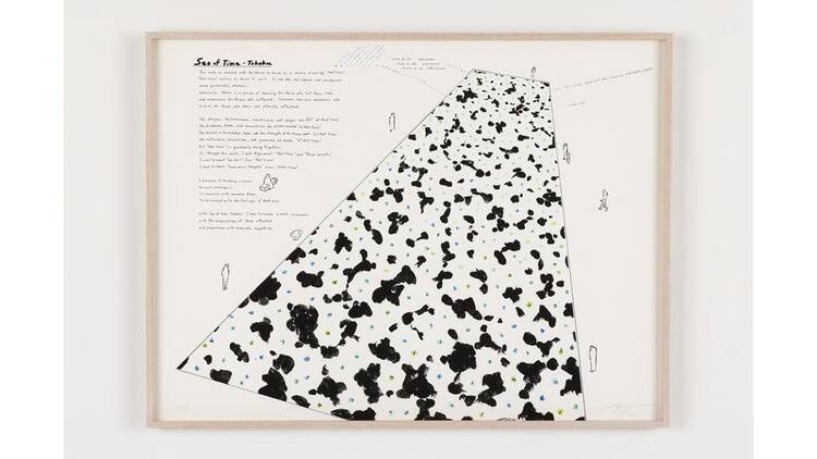 希少　宮島達男　95, ドローイング　直筆サインあり To Sea of Time - TOHOKU