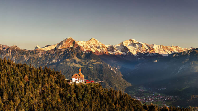 Hit peak panorama at Harder Kulm