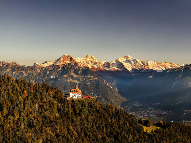 Hit peak panorama at Harder Kulm