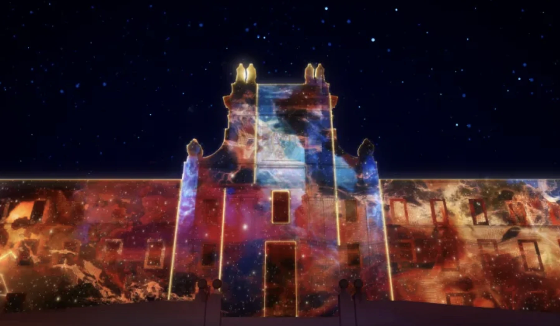 Videomapping patio central Condeduque