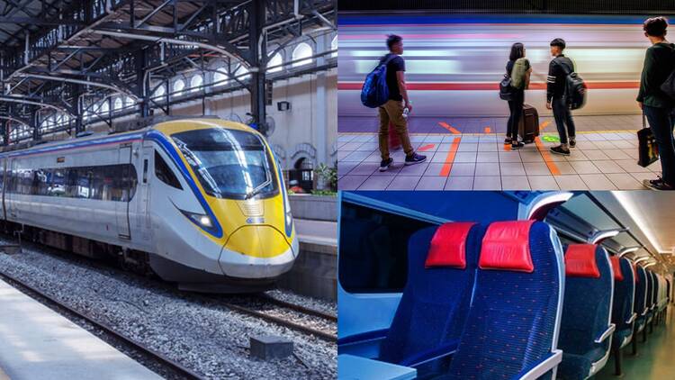 ETS high-speed train between Johor Bahru and Kuala Lumpur Malaysia ETS high-speed train between Johor Bahru and Kuala Lumpur Malaysia