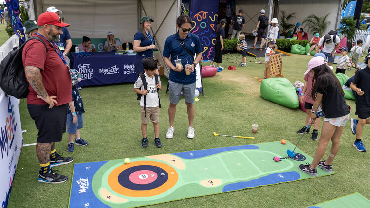 Australian Open Golf The kids area at the Australian Open Golf.