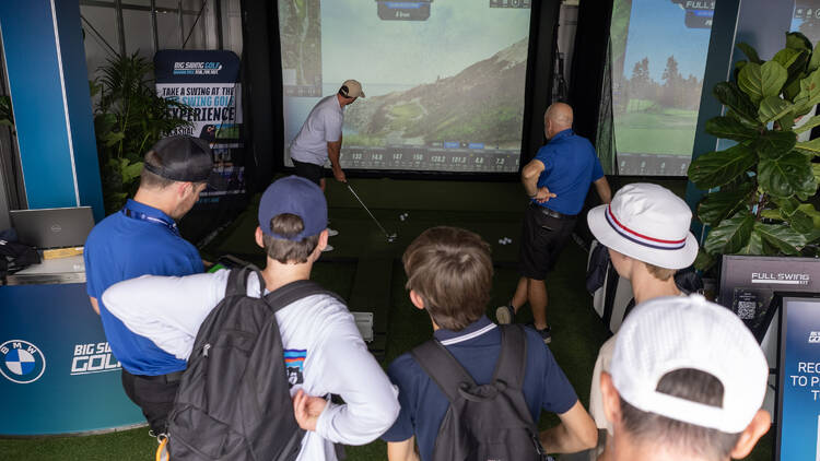 Australian Open Golf A golf simulator at the Australian Open Golf.