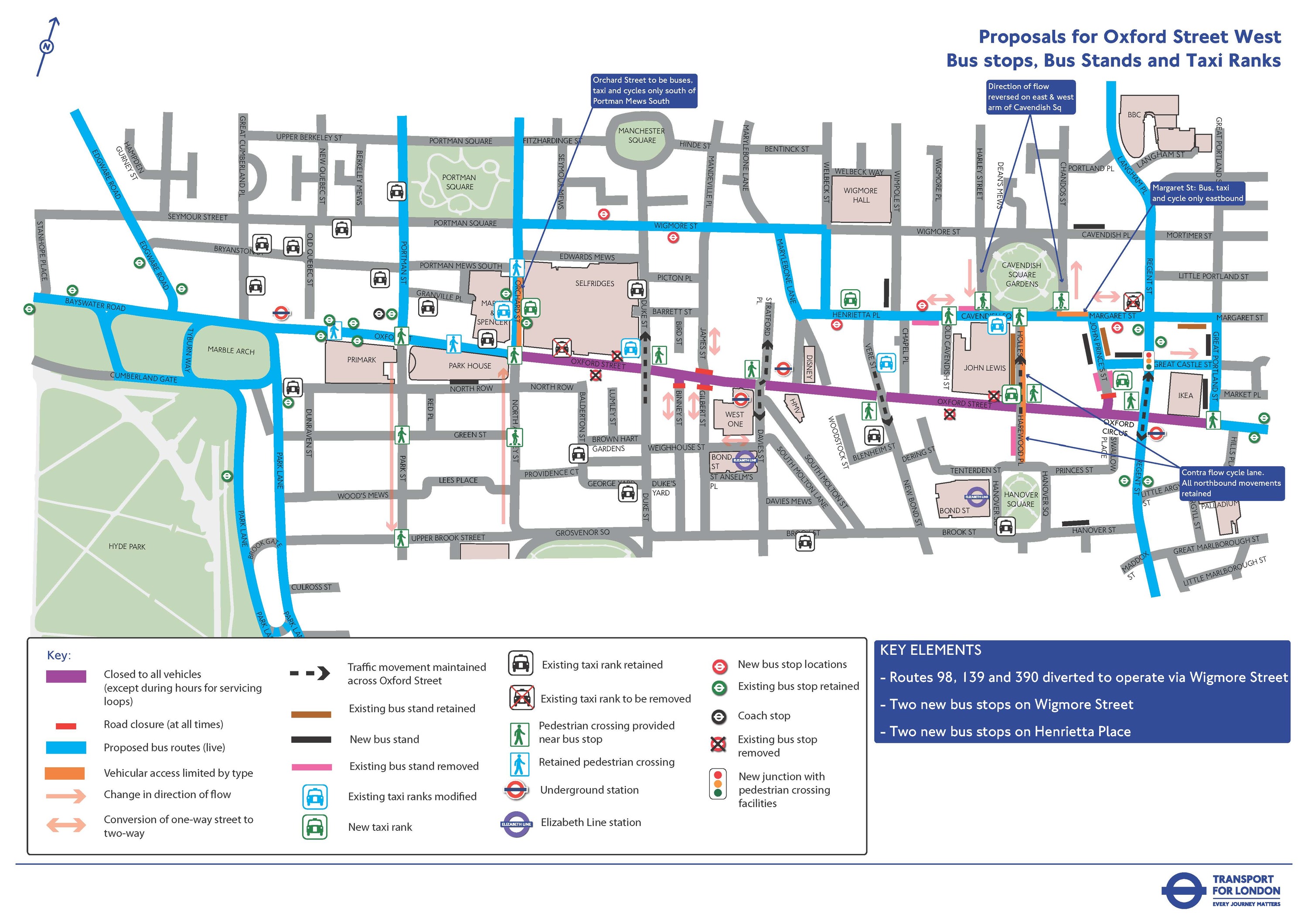Proposals for Oxford Street pedestrianisation