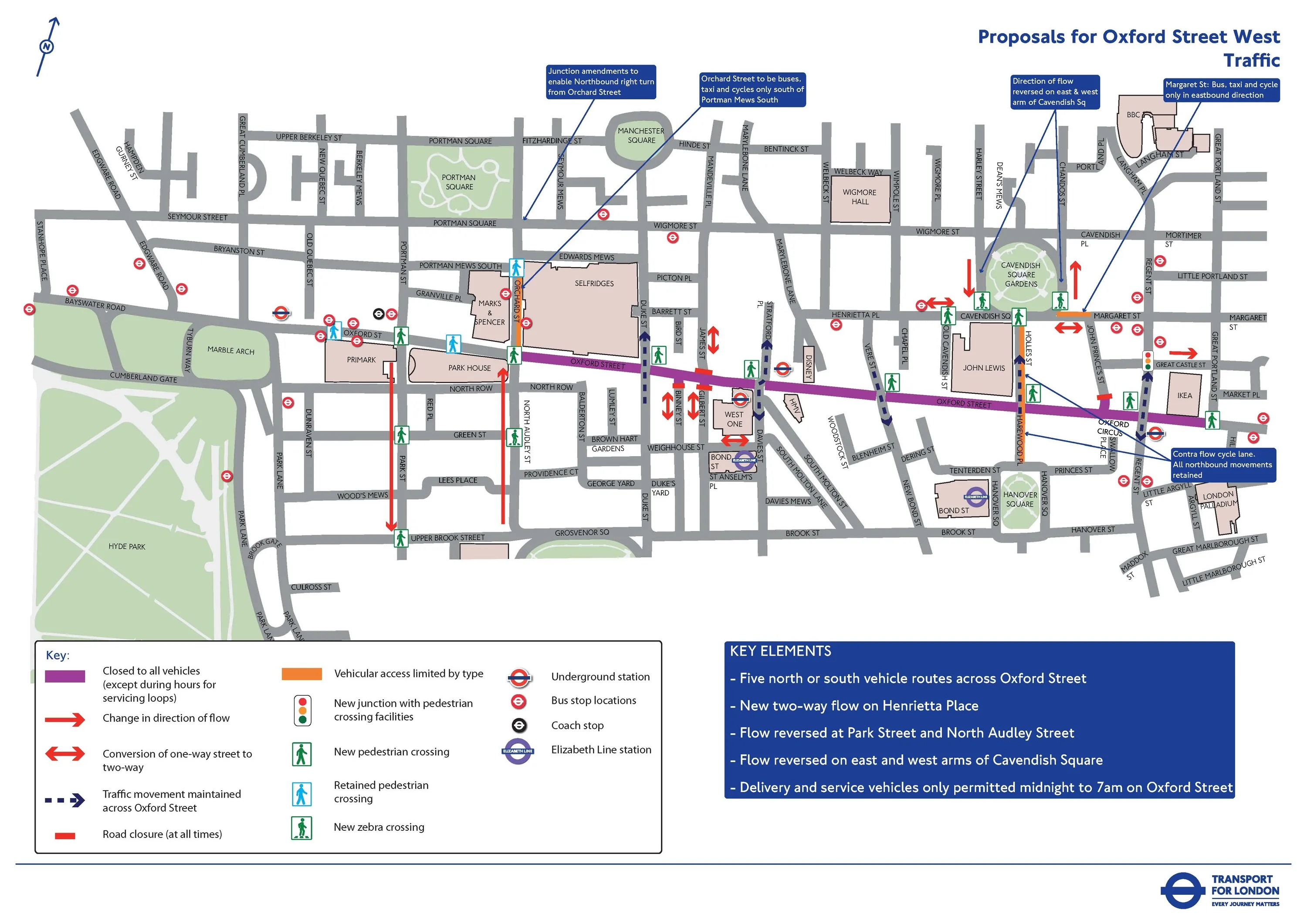 Proposals for Oxford Street pedestrianisation