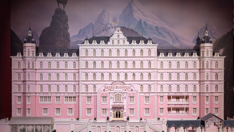 Scale model of the Grand Budapest Hotel at Wes Anderson: The Archives