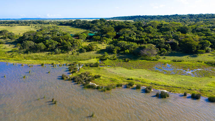1256454579 Aerial view of iSimangaliso Wetland Park.