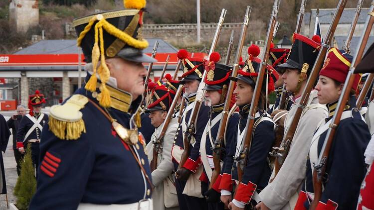 Recreación histórica de la Batalla de Somosierra de 1808. Comunidad de Madrid