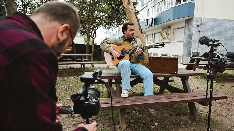 Luís Fialho no Jardim do Eucaliptal, Benfica