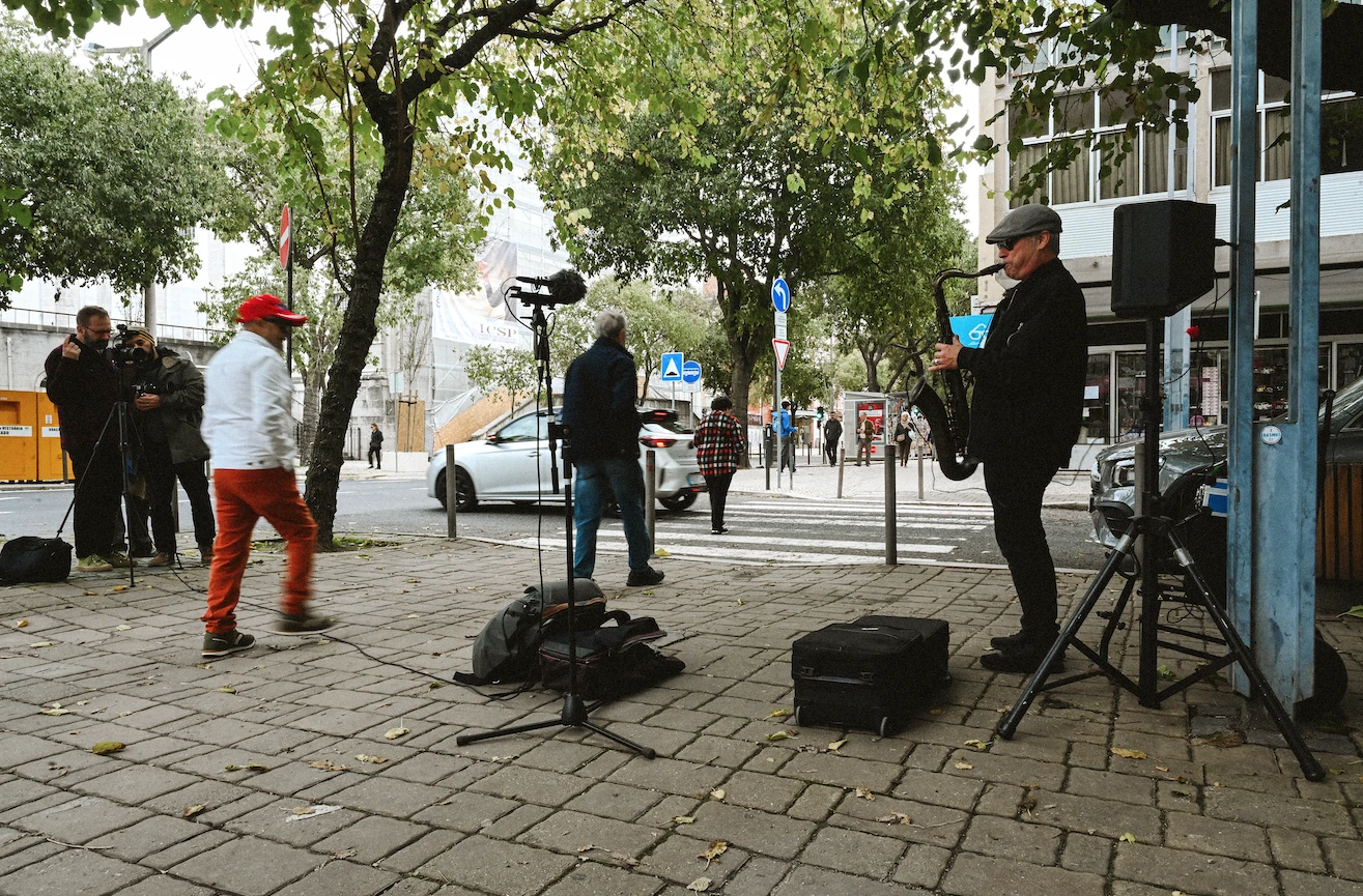 Grava&ccedil;&otilde;es com Abel Zambujo na Avenida Gr&atilde;o Vasco, Benfica