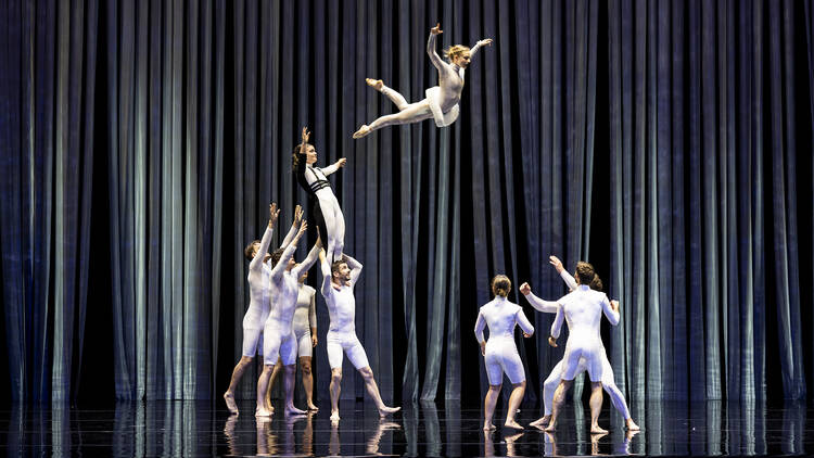 Duck Pond Acrobats on stage