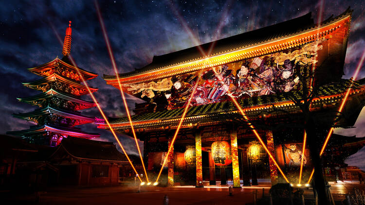 The 1,400-year-old Sensoji Temple is hosting a projection mapping show for the very first time
