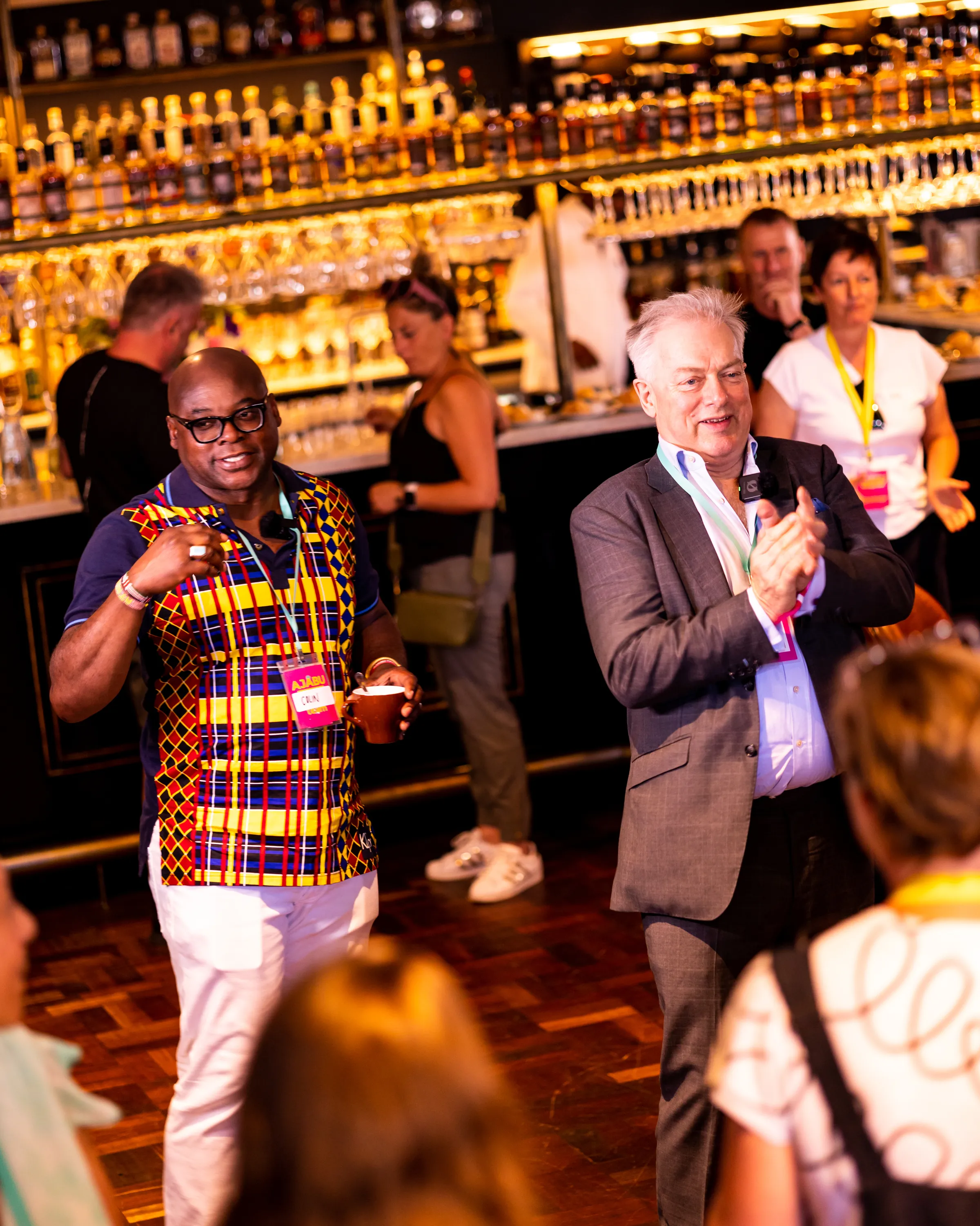 organisers Colin Asare-Appiah (Bar World 100 Most Influential Figures 2023, and Co-Author Black Mixcellence) and Mark Talbot Holmes (founder of multiple award-winning U’Luvka Vodka). 