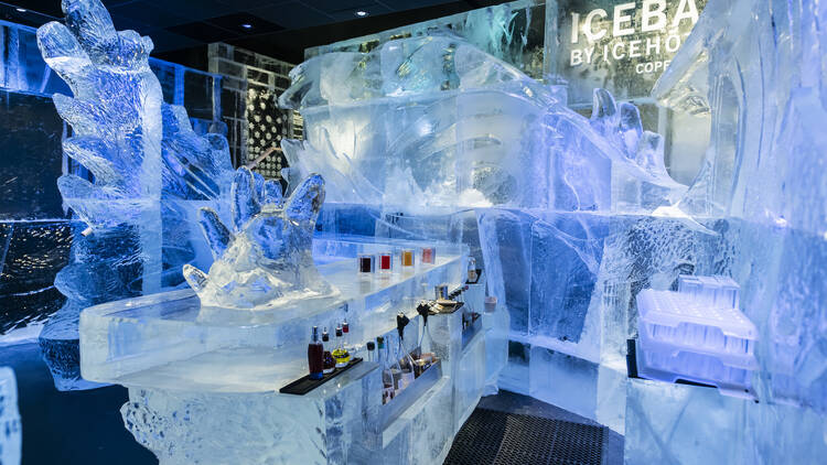 The interior of the Ice Bar The interior of the Ice Bar