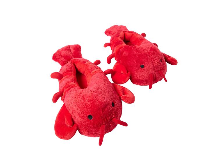 Pantufas em forma de lagosta. MO