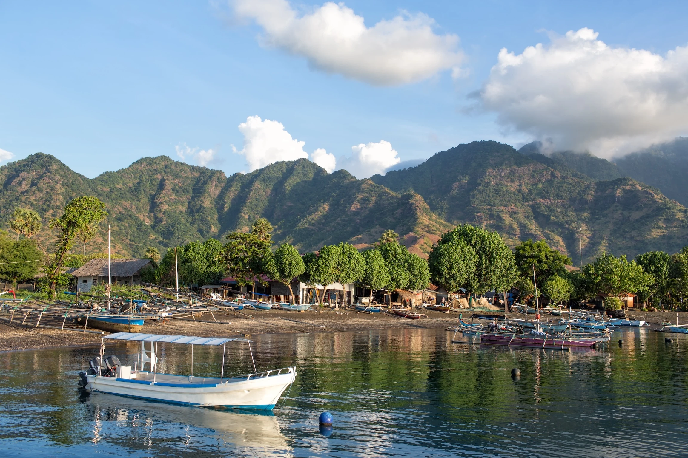 View on Pemuteran village bay,Biorock restoration area,Bali,Indonesia