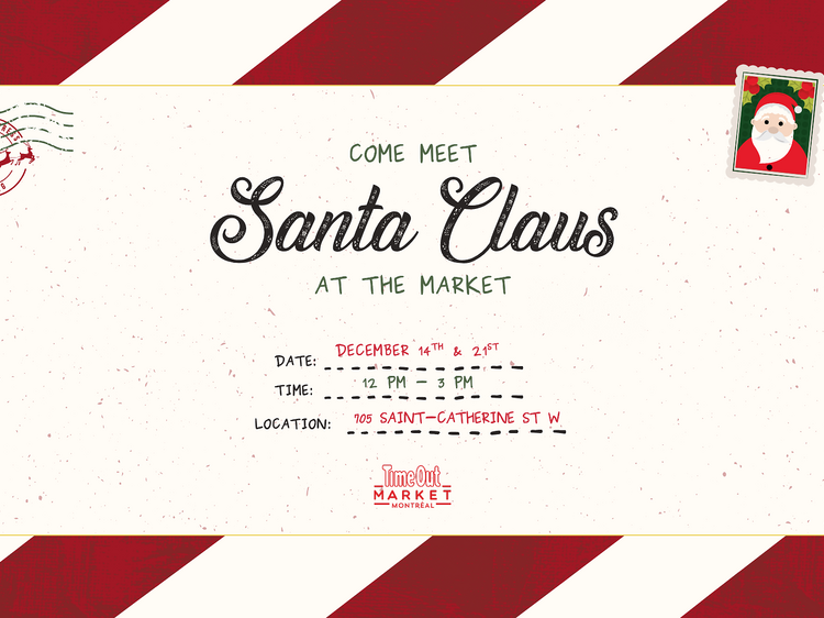 Santa Claus Lands at Time Out Market Montréa