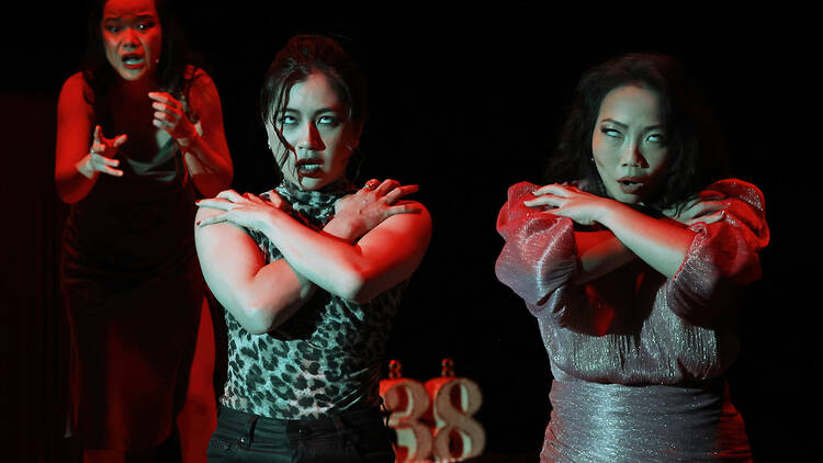 The cast of Congratulations, Get Rich!