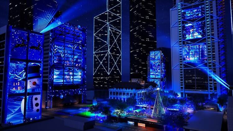 immersive light show in central immersive light show in central