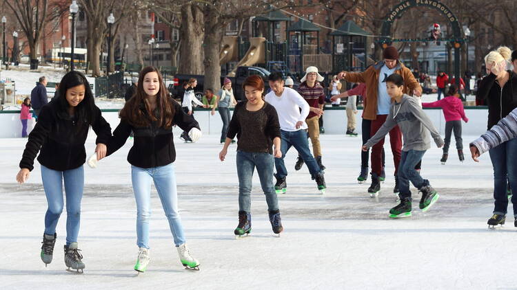 Skate on an iconic pond