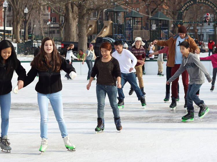Skate on an iconic pond