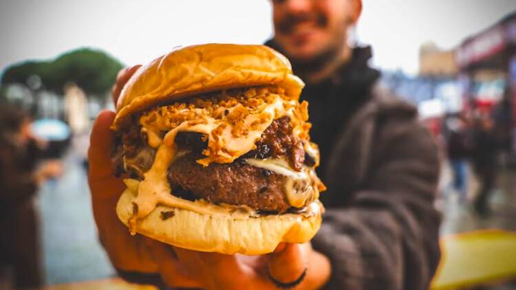 The Champions Burger, hamburguesa