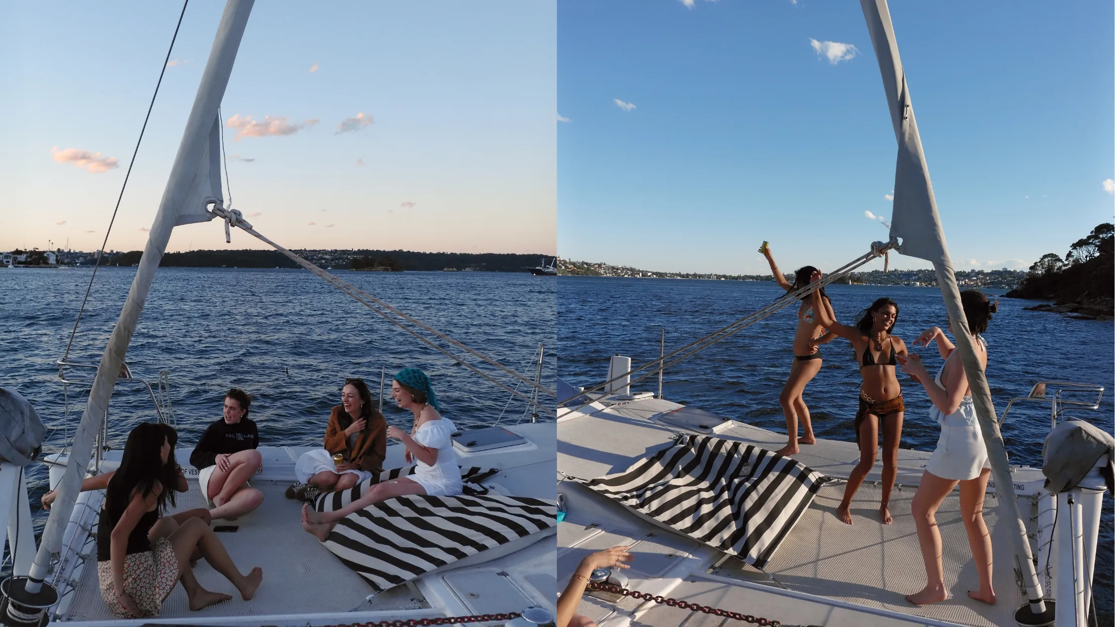 people on boat on Sydney Harbour