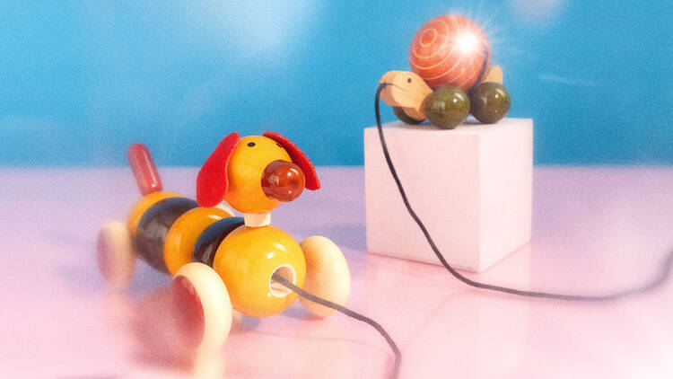 V&A Museum wooden pull-along toys