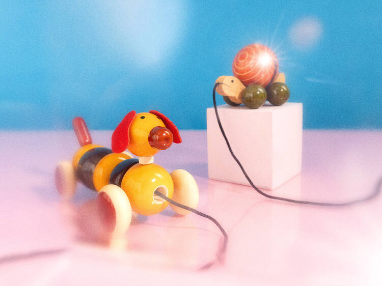 V&A Museum wooden pull-along toys