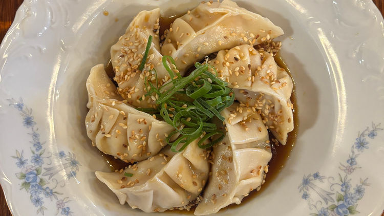 The dumplings at Sleepy's Café and Wine Bar.