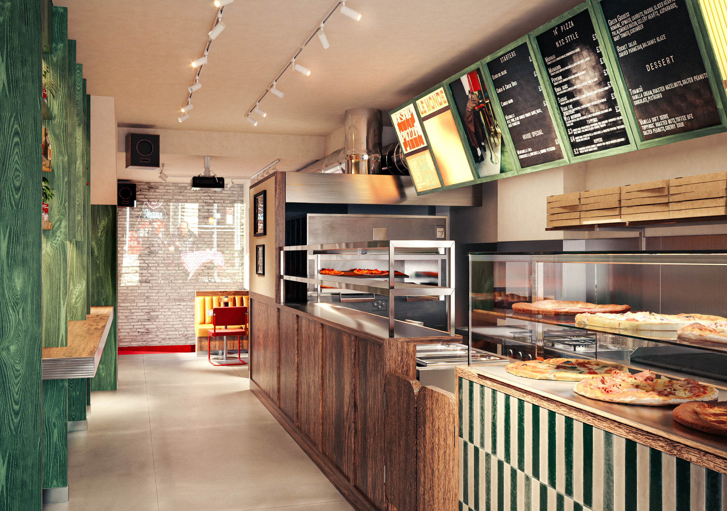 Render of new Alley Cats pizzeria on Portobello Road