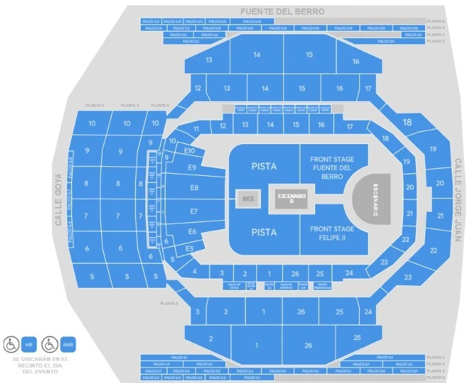Escenario para el concierto de Rosal&iacute;a