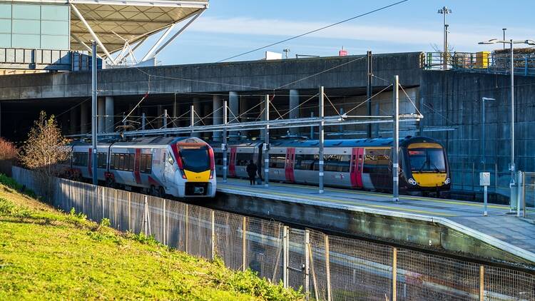 Stansted Express train in London Stansted Express train in London