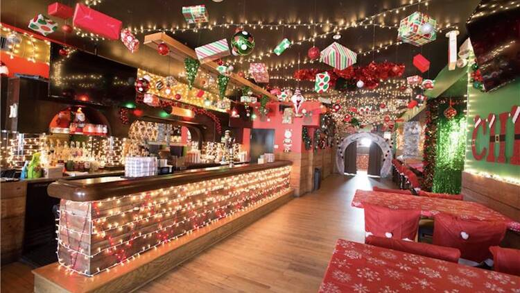 The interior of The Christmas Club in Wrigleyville.