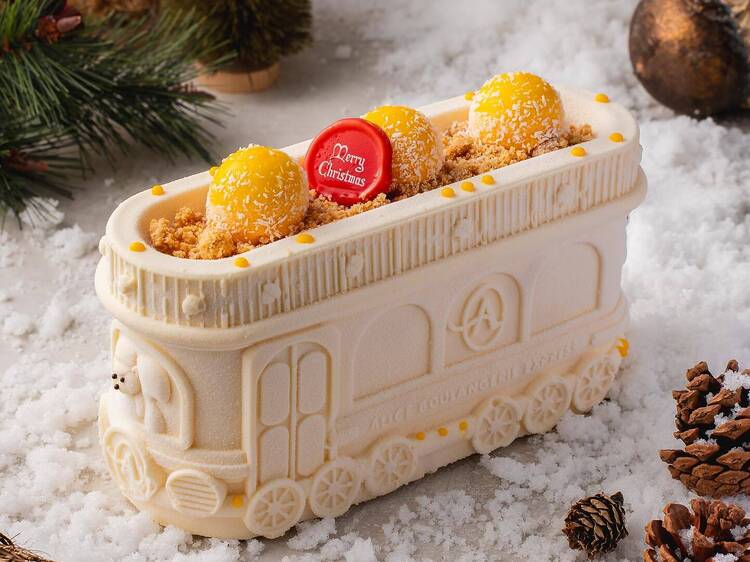 Christmas Log Cake, Alice Boulangerie Christmas Log Cake, Alice Boulangerie