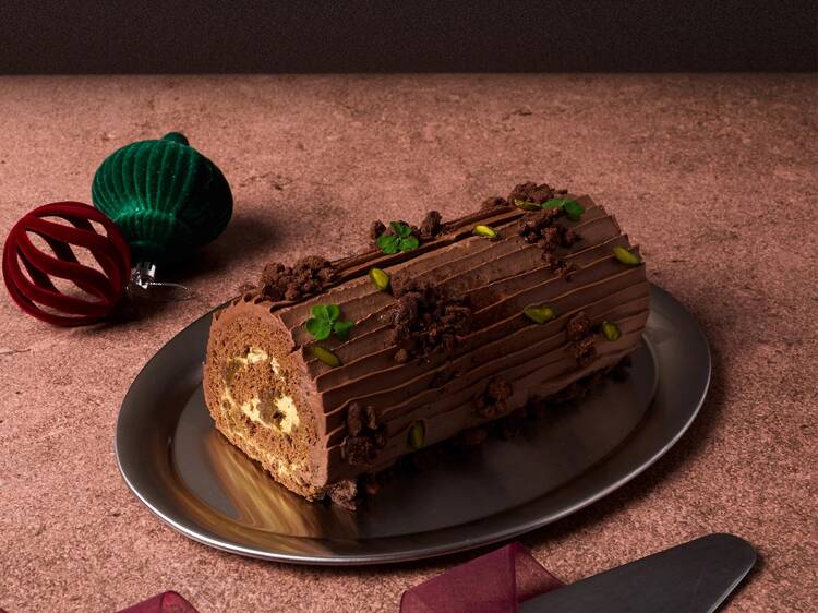 Chocolate Pistachio Yuke Log, Nesuto Chocolate Pistachio Yuke Log, Nesuto