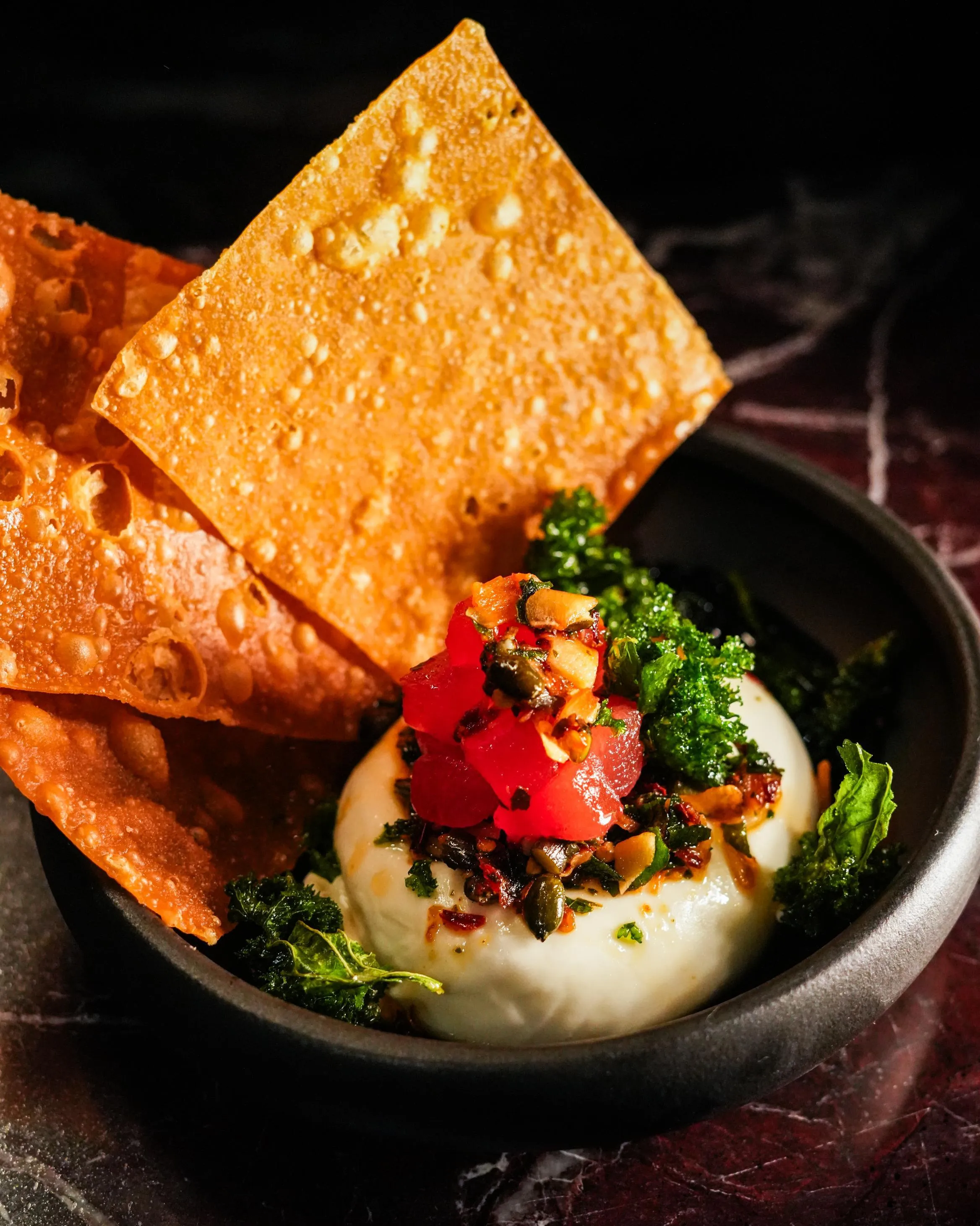 Nine Lives Supper Club Burrata Starter