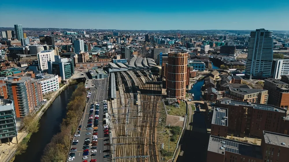 Leeds train station, England