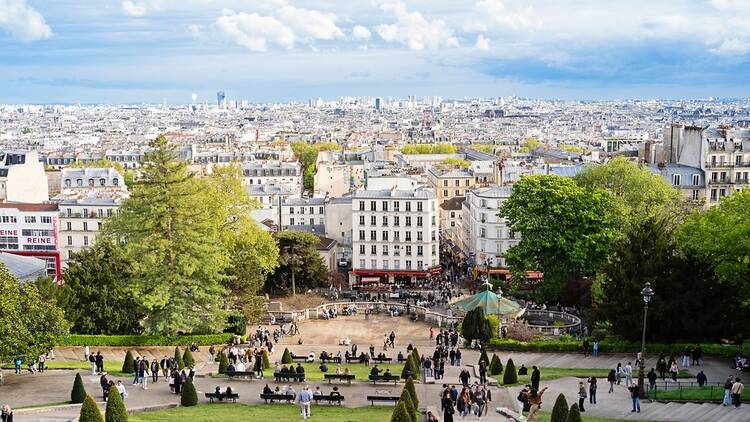 Paris from the steps of the Sacré-Cœur in Montmartre